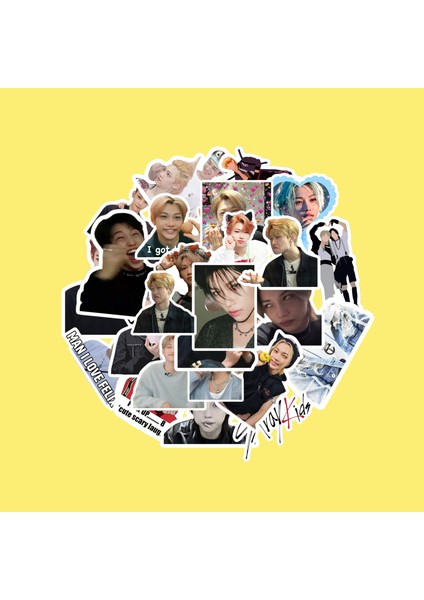 Felix Stray Kids Sticker Paketi -Bullet Journal - Ajanda - Planner - Defter - Laptop Etiket Çıkartma Çok Renkli 10 x 15 Paket Boyutu 3 x 5 cm Stickerlar Paket Içeriği 25 Adet Dadi Ramba Sticker