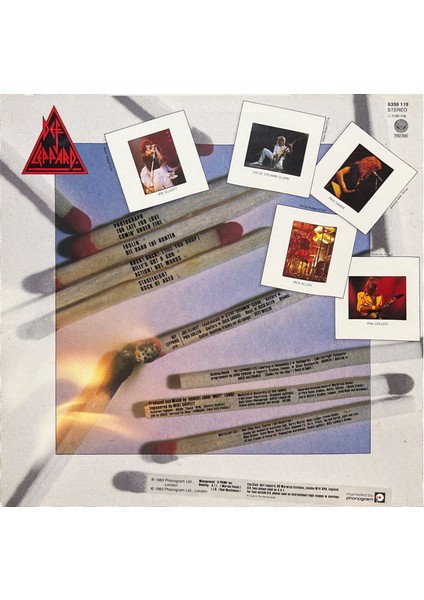 Def Leppard Pyromania Lp Plak