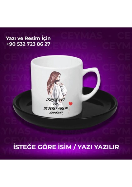 Annelere Özel Isimli Anneler Günü Hediyelik Renkli Kupa Bardak