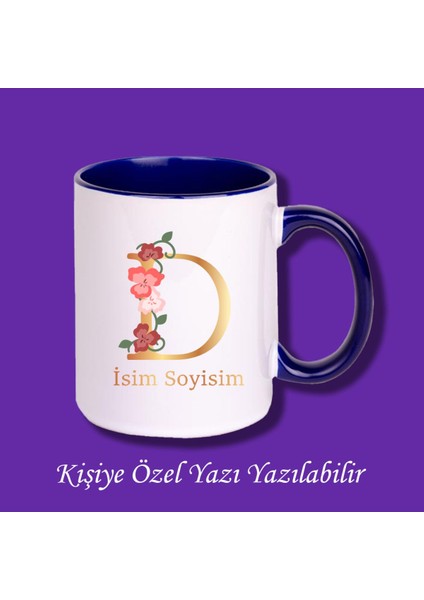 Kişiye Özel Isim ve Harf Baskılı Renkli Kupa Bardak ve Kahve Fincanı Modelleri