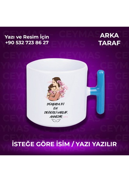 Annelere Özel Isimli Anneler Günü Hediyelik Renkli Kupa Bardak fiyatları