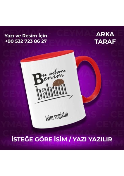 Kişiye Özel Isim Baskılı Bu Adam Benim Babam Kupa Bardak
