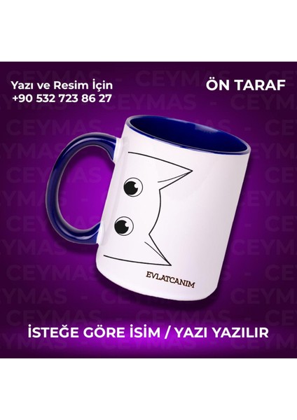 Kişiye Özel Isimli Kedicik Kupa Bardak