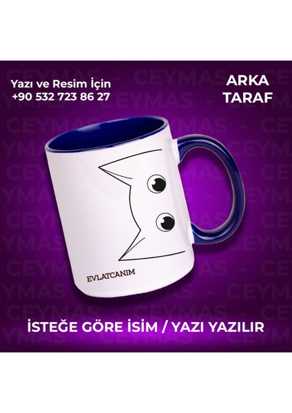 Kişiye Özel Isimli Kedicik Kupa Bardak