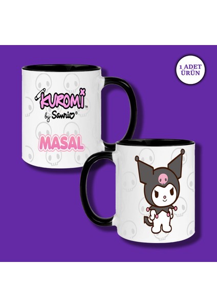Kuromi Baskılı Çocuklara Özel Isimli Kupa Bardak