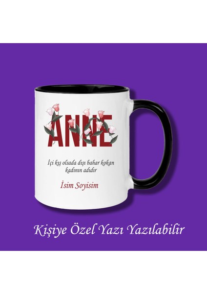 Anneler Günü Isme Özel Baskılı Renkli Kupa Bardak Modelleir