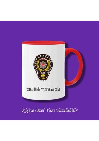 Kişiye Özel Renkli Bekçi Meslek Kupası
