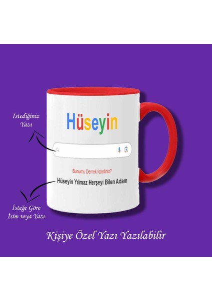 Kişiye Özel Google Kupa Bardak - Herşeyi Bilir Kupa Bardak Yazılar Değişebilir