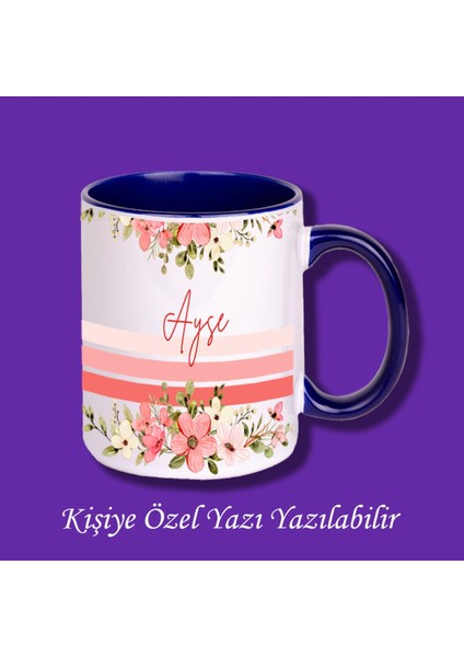 Kişiye Özel Çiçekli Isim Kupası