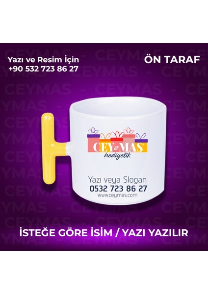 Firmalara Özel Logo Baskılı Renkli Kupa Bardak