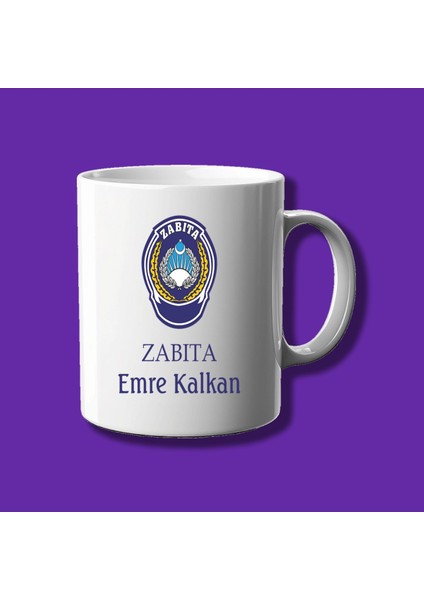 Kişiye Özel Meslek Kupası - Zabıtaya Özel Isimli Kupa Bardak