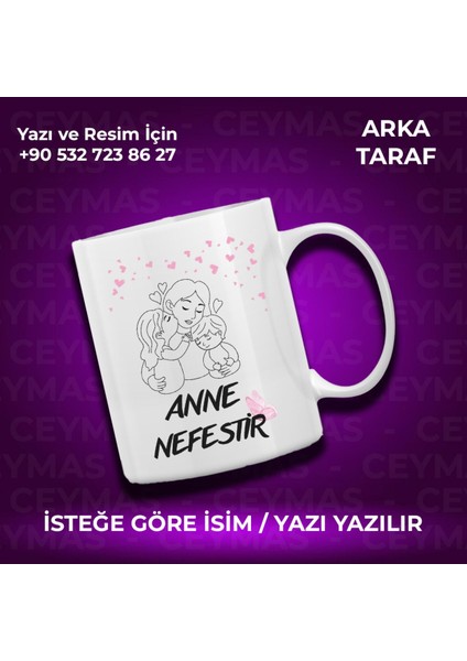Annelere Özel Isimli Anneler Günü Hediyelik Renkli Kupa Bardak fiyatları