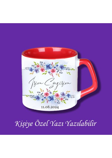 8 Mart Dünya Kadınlar Günü Tasarımlı Isimli Kupa Bardak