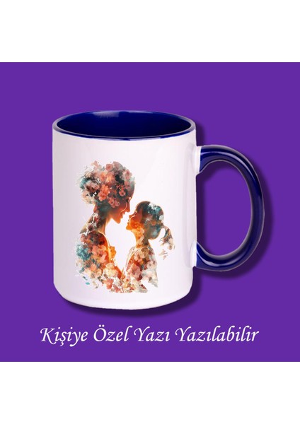 Anneler Günü Çiçekli Yazı Yazılabilir Renkli Kupa Bardak Modelleri