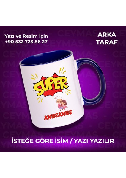 Anneannelere Özel Süper Anneanne Renkli Kupa Bardak fiyatları
