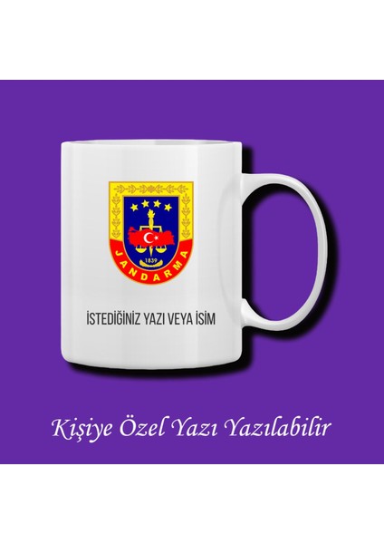 Kişiye Özel Renkli Jandarma Meslek Kupası