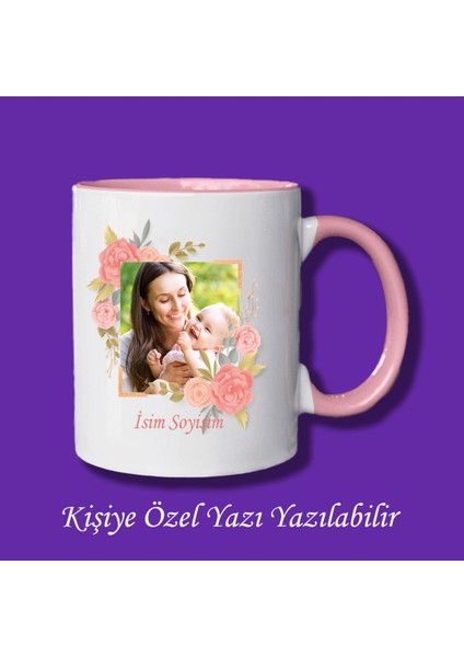 Anneler Günü Resimli ve Isim Baskılı Kupa Bardak