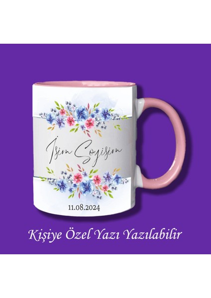 8 Mart Dünya Kadınlar Günü Tasarımlı Isimli Kupa Bardak