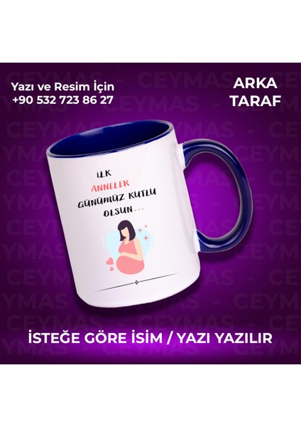 Annelere Özel Isimli Ilk Anneler Günü Renkli Kupa Bardak fiyatları