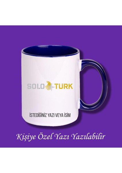 Kişiye Özel Solo Türk Baskılı Isimli Renkli Kupa Bardak