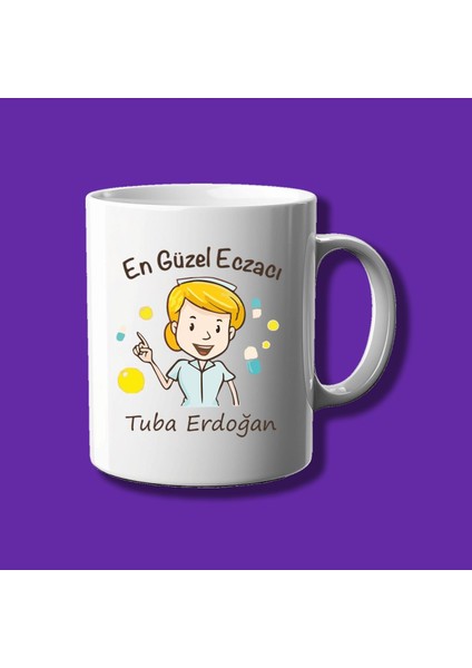Kişiye Özel Meslek Kupası - Eczacıya Özel Isimli Kupa Bardak