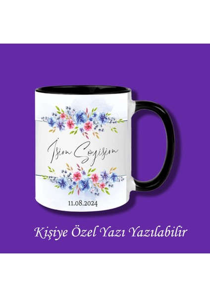 8 Mart Dünya Kadınlar Günü Tasarımlı Isimli Kupa Bardak