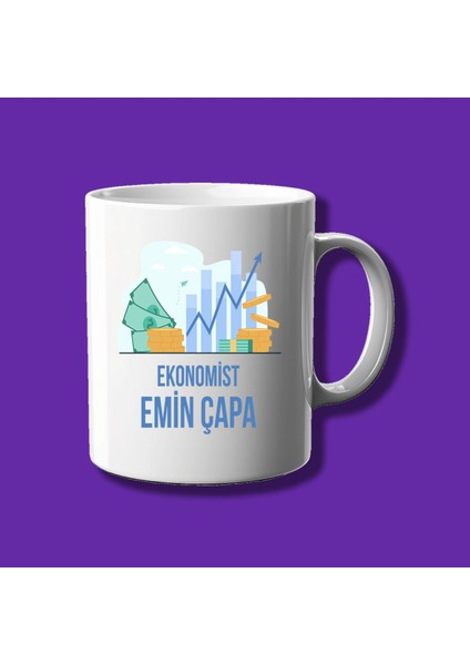 Kişiye Özel Meslek Kupası - Ekonomist Özel Isimli Kupa Bardak