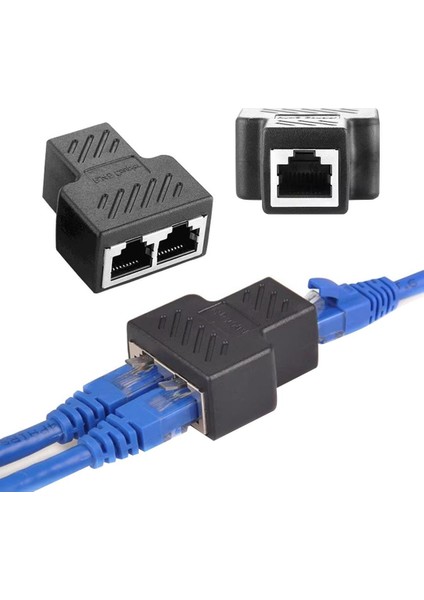 Powermaster PM-26130 Ethernet RJ45 Çoklayıcı Adaptör Internet Soketi Çoğaltıcı