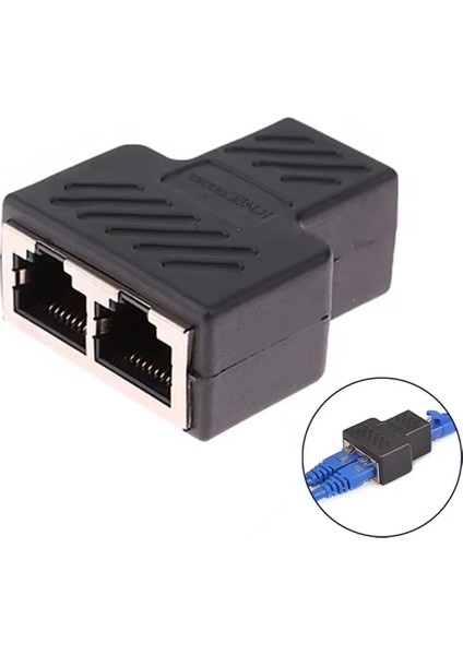Powermaster PM-26130 Ethernet RJ45 Çoklayıcı Adaptör Internet Soketi Çoğaltıcı