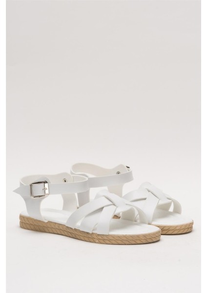 Kadın Şık Günlük Örgü Bantlı Sandalet Yazlık Rahat Tabanlı Ayakkabı Iş Ofis Dış Mekan Plaj fırsatları