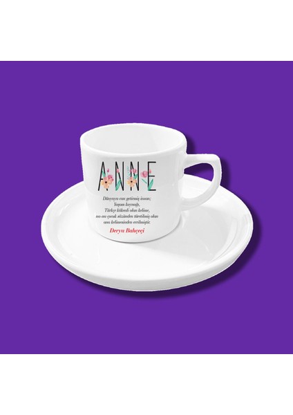 Anneler Gününe Özel Isim ve Resim Baskılı Kahve Fincanı Tasarımları
