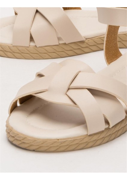 Kadın Şık Günlük Örgü Bantlı Sandalet Yazlık Rahat Tabanlı Ayakkabı Iş Ofis Dış Mekan Plaj indirimleri