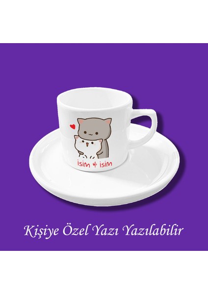 Kişiye Özel Baskılı Bubu Dudu Baskılı Kahve Fincanı