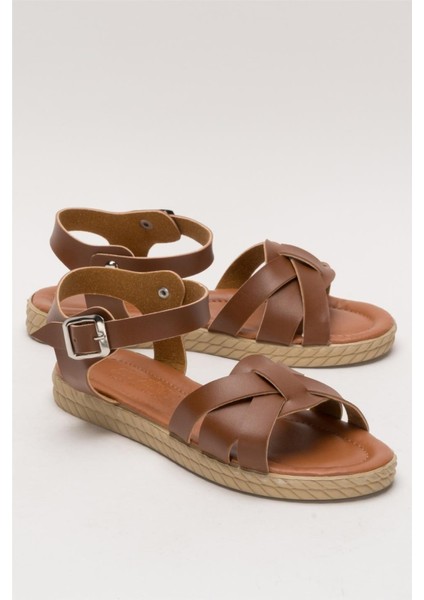 Kadın Şık Günlük Örgü Bantlı Sandalet Yazlık Rahat Tabanlı Ayakkabı Iş Ofis Dış Mekan Plaj indirimleri