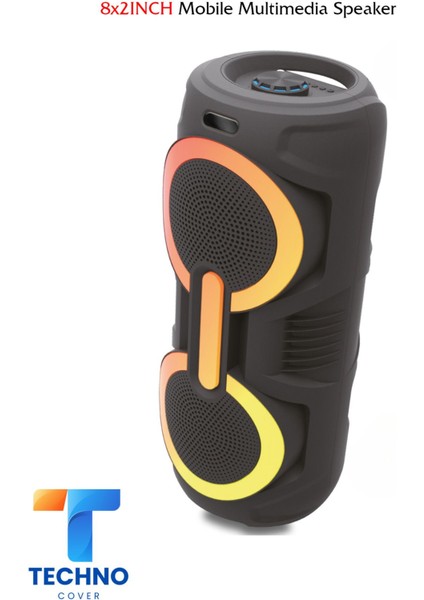 Bluetooth Özellikli Ses Bombası 8x2 Inch Rgb Işıklı Speaker (Kln-220) fırsatları