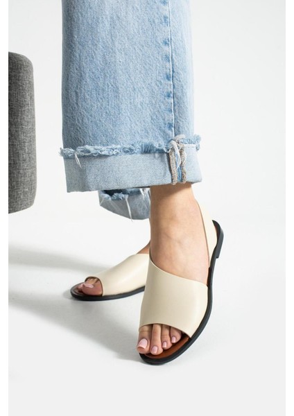 Siyah Kadın Minimalist Sandalet Şık ve Rahat Açık Burun Ayakkabı fırsatları