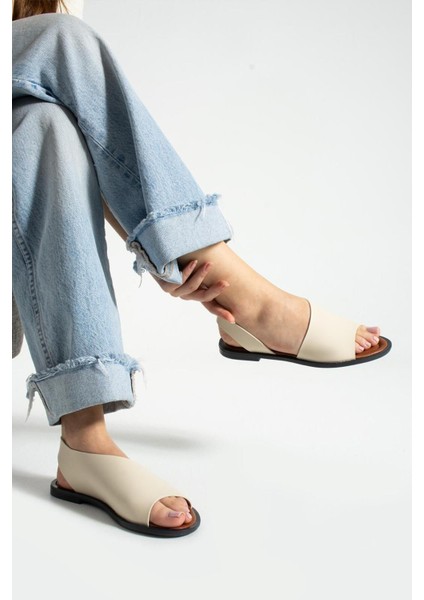 Siyah Kadın Minimalist Sandalet Şık ve Rahat Açık Burun Ayakkabı indirimleri