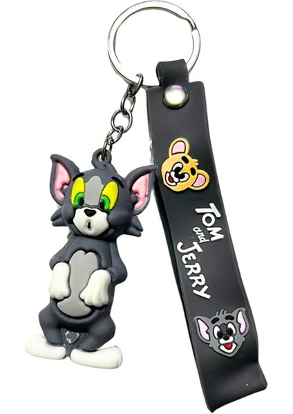 Tom ve Jerry Silikon Anahtarlık - 2 Adet Çift Anahtarlığı