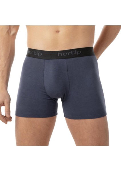 Çok Renkli Modal Boxer Full Comfort Rahat Kesim 6'lı Paket (Siyah-Füme-Gri-Lacivert-Kırmızı-Mavi)