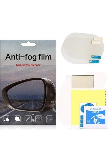 Büro Ev Ofis Arabası Için 10X10CM Araç Dikiz Ayna Yağmur Kaydırır Oto Cam Buğu Önler Film Seti indirimleri