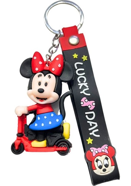 Mickey Mouse ve Minnie Mouse Silikon Anahtarlık - 2 Adet Çift Anahtarlığı