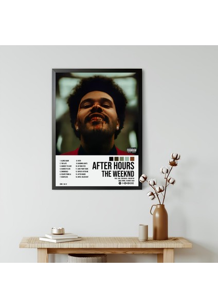 The Weeknd - After Hours Albüm Spotify Çerçeveli Poster Tablo