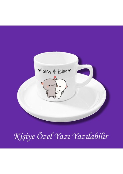 Kişiye Özel Baskılı Bubu Dudu Baskılı Kahve Fincanı