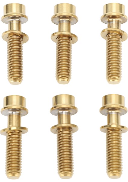 6 Adet Bisiklet Kök Cıvata Titanyum Alaşımlı M5X20MM Bisiklet Gidon Kök Cıvata Vidaları Yıkayıcı ile Dağ Bisikletleri Için Yol Bisikletleri Altın (Yurt Dışından)
