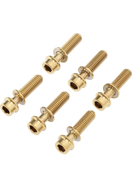6 Adet Bisiklet Kök Cıvata Titanyum Alaşımlı M5X20MM Bisiklet Gidon Kök Cıvata Vidaları Yıkayıcı ile Dağ Bisikletleri Için Yol Bisikletleri Altın (Yurt Dışından)