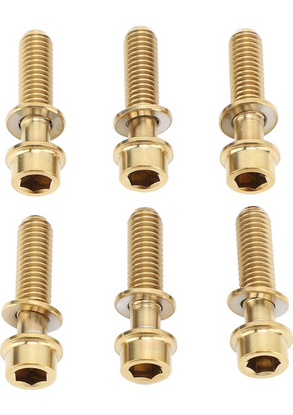 6 Adet Bisiklet Kök Cıvata Titanyum Alaşımlı M5X20MM Bisiklet Gidon Kök Cıvata Vidaları Yıkayıcı ile Dağ Bisikletleri Için Yol Bisikletleri Altın (Yurt Dışından)