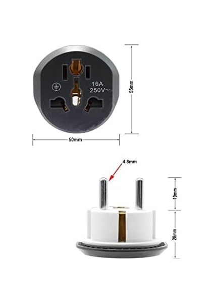Universal Dişi Türk Erkek Fiş Dönüştürücü Adaptör