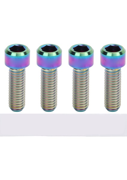 4 Adet Disk Fren Vidalar Dağ Bisikleti Kaliper Bisiklet Malzemeleri Ti Alaşım M6X18MM Renkli (Yurt Dışından)