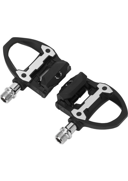 Bisiklet Pedalları Klipsiz Hafif 14MM Standart Dişli Delik Yol Bisikleti Kendinden Kilitleme Pedallar Cleats ile Spd Sl Sistemi 6 Derece (Yurt Dışından)