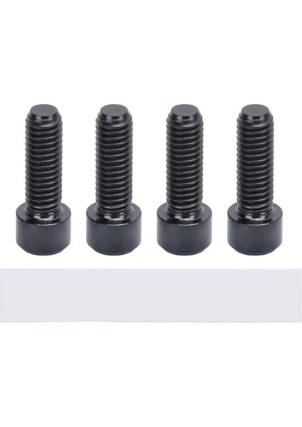 4 Adet Disk Fren Vidalar Dağ Bisikleti Kaliper Bisiklet Malzemeleri Ti Alaşım M6X18MM Siyah (Yurt Dışından)